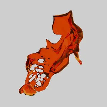 Tea splash isolated on white, 3d rendering - illustration Stock Illustration