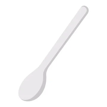 Tea spoon. Silver tool for eating. Color vector illustration. Ilustración de archivo