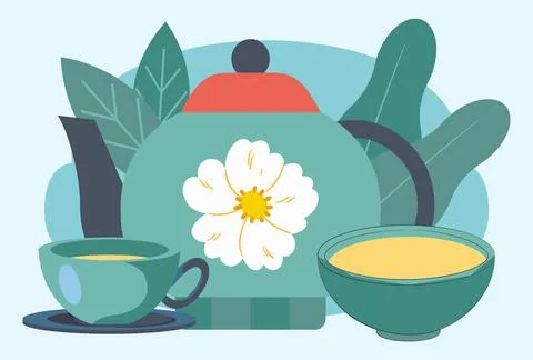 Tea Strainer Concept Illustration Vector Style Illustration Stock Illustration