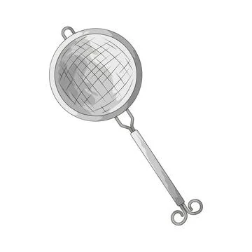 Tea strainer illustration Stock Illustration