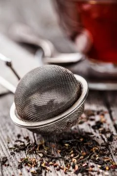 Tea strainer Foto stock