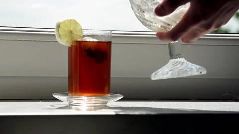 Tea sweetening Stock Footage 91309271