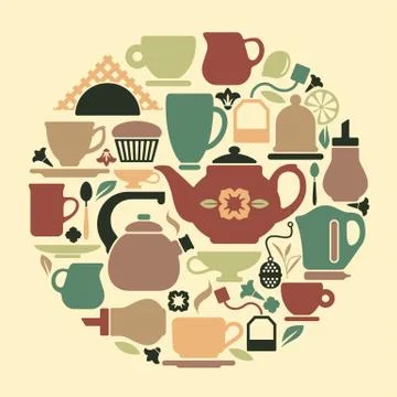 Tea symbol Stock Illustration