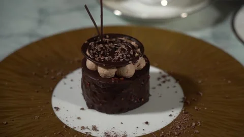 Tea table, a cake, a cup of tea and a teapot 8 Stock Footage 295223206