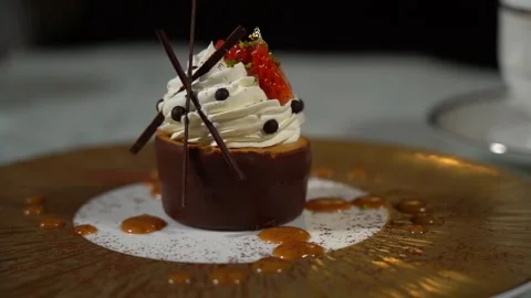 Tea table, a cake, a cup of tea and a teapot 11 Stock Footage 295223304