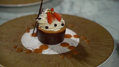 Tea table, a cake, a cup of tea and a teapot 15 Stock Footage 295223415