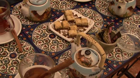 Tea table east. Cinnamon stick. Video stock 51337836