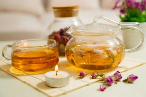 Tea on the table Stock Photos