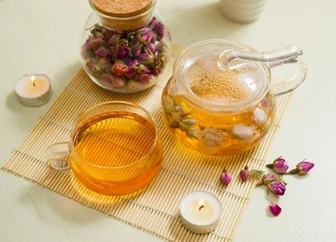 Tea on the table Stock Photos