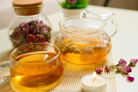 Tea on the table Stock Photos