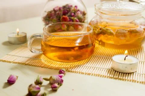 Tea on the table Stock Photos