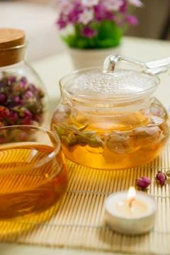 Tea on the table Stock Photos