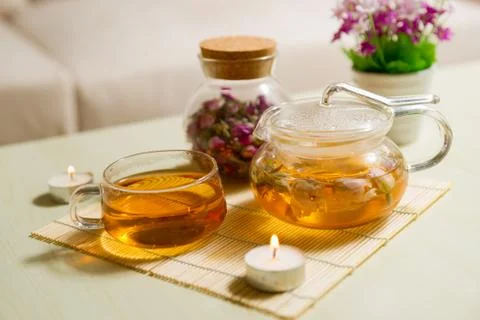 Tea on the table Stock Photos