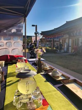 Tea table for special party Stock Photos
