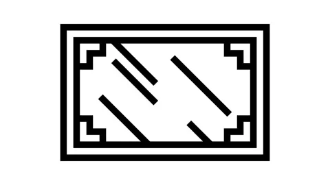 Tea table top view line icon animation Stock Footage 326135827