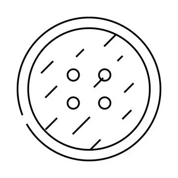 Tea table top view line icon vector illustration Stock Illustration