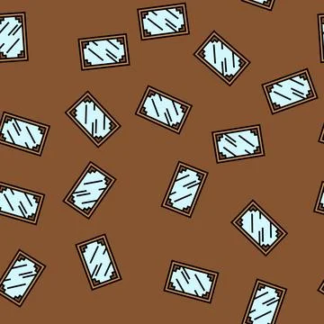 Tea table top view vector seamless pattern Illustrazione stock