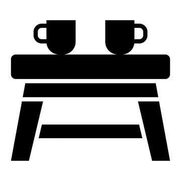 Tea Table Vector Icon Design Illustration Stock Illustration