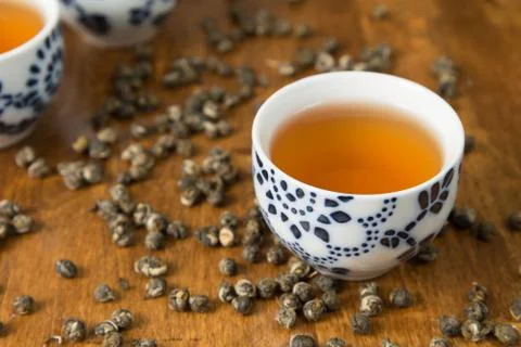 Tea with teacups Stock Photos