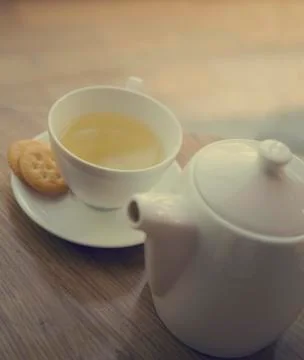 Tea with teapot Foto stock