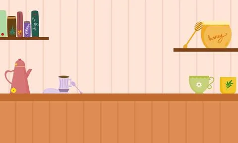 Tea Time Background Vector Stock Illustration