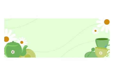Tea Time Background Vector Stock Illustration