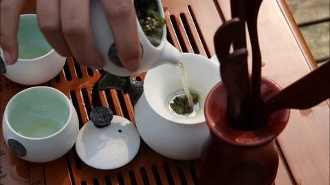 The tea time in China Stock Footage 107519369