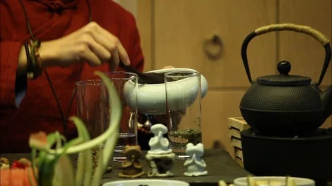 Tea Time In China Stock Footage 107653923