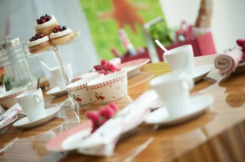 Tea time coffee table Stock-Fotos