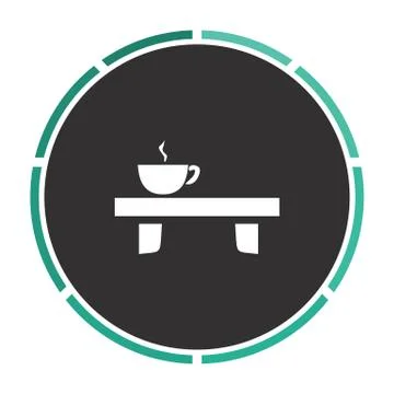 Tea time computer symbol Illustrazione stock