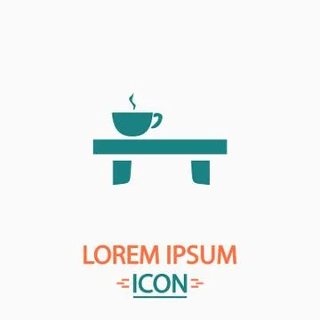 Tea time computer symbol Stock Illustration