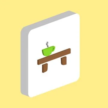 Tea time computer symbol Stock Illustration