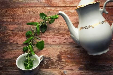 Tea time concept. Stock Photos