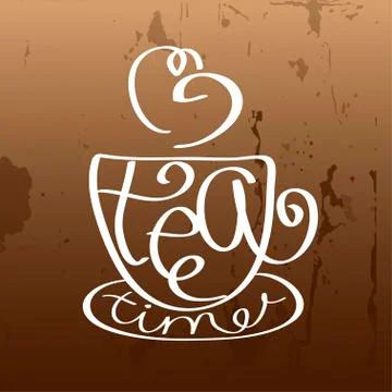 Tea time design template Stock Illustration