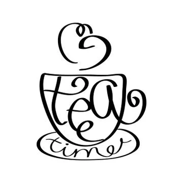 Tea time design template Stock Illustration