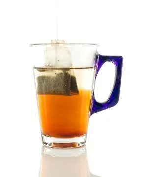 Tea time with glass of tea Stock Photos