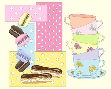 Tea time Stock Illustration