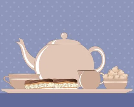 Tea time Stock Illustration