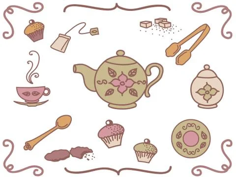 Tea Time Stock Illustration