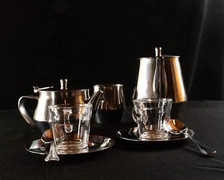 Tea Time Service Stock Photos