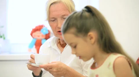 Tea Time Talking Stock Footage 52750966