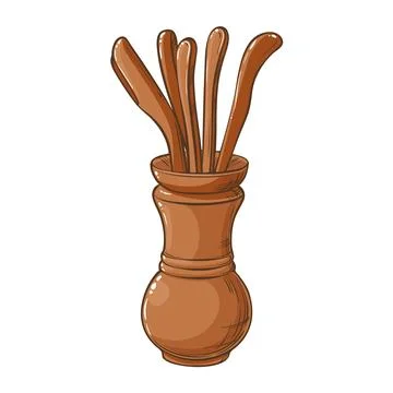 Tea tools isolated Stock Illustration