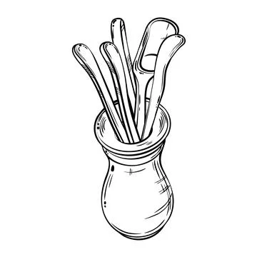 Tea tools isolated Stock Illustration