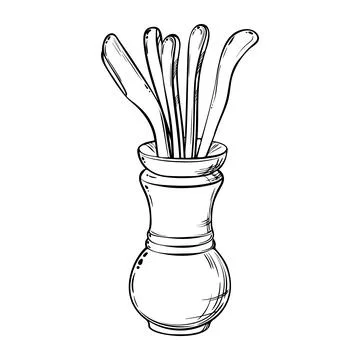 Tea tools isolated Stock Illustration