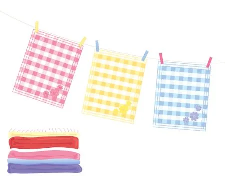 Tea towels Stock Illustration