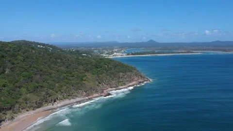 Tea Tree Bay, Noosa National Park, Queensland, Australia – Aerial Drone Footage Stock Footage 302230264