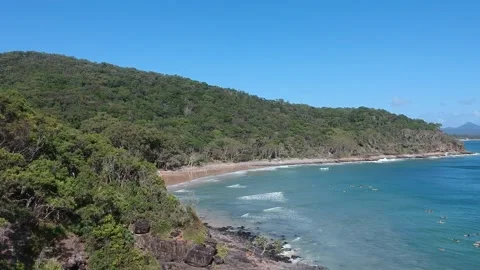 Tea Tree Bay, Noosa National Park, Queensland, Australia – Aerial Drone Footage Video stock 302230283