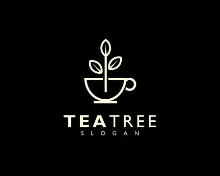 Tea Tree Creative Modern Logo Design	 Stock Illustration