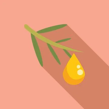 Tea tree essential oil dropping from branch illustration Stock Illustration