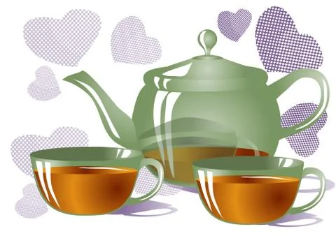 Tea for two Stock Illustration